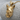 Rhinoceros Head Pendant, gold vermeil, three-quarter product view on stone
