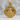Saint Panteleimon Medal Pendant, gold vermeil, front product photo