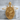 Saint Catherine Medallion Pendant, gold vermeil, product photo on pedestal
