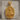 Saint Isidore of Seville Pendant, gold vermeil, front view