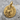 Aphrodite Medallion Pendant, gold vermeil, angled front view