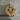 Chi-Rho Laurel Wreath Pendant, gold vermeil, front view