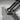 Gothic Numeral Pendant, oxidized silver, close-up view of the bevelled numeral