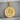 Rosa Mystica Rose Medal Pendant, gold vermeil, front view