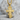 Russian Three Bar Cross Pendant in gold vermeil, angled product photo