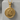 Auspice Maria Monogram Medal, gold vermeil, angled product photo