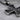 Greek Equal Arm Cross Pendant, oxidized silver, close-up of textured center pattern