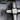 Square Edge Cross Pendant, oxidized silver, close-up view of geometric cross detail