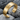 Miraculous Medal Cuff Bracelet in gold vermeil, front angled view