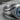 Evil Eye Iris Shield Ring, oxidized silver, close-up view of iris insert