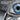 Evil Eye Split Shoulder Ring in oxidized silver, angled close-up view of the iris