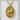 Kitsune Moon Relief Pendant, gold vermeil, angled product photo