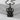 Ganesha Lotus Throne Pendant, black rhodium, front view product photo