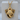 Ganesha Head Garnet Pendant, gold vermeil, product photo