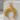 Ash Sharh 94:6 Crescent Pendant, gold vermeil, front product photo
