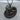 Elif Waw Garnet Pendant, black rhodium, product photo