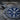 Vegvisir Blue Enamel Pendant, oxidized silver, angled close-up view