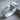 Huginn Muninn Feather Bracelet, polished silver, angled product photo
