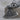 Viking Axe Beast Handle Pendant, oxidized silver, close-up of scrollwork blade