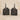 Mountain Sunrise Ridge Earring, black rhodium, front view