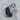 Wolf Garnet Ear Climber Earring, black rhodium plated, product photo view