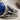 Lapis Raptor Shoulder Ring, oxidized silver, close-up of lapis stone and claws