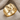 Bone Letter Ring, gold vermeil, angled product photo
