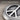 Peace Symbol Disc Pendant, oxidized, close-up of textured emblem and bail