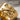Crossed Bones Ring, gold vermeil, close-up view of bone relief