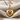 Garnet Sacred Heart Pendant, gold vermeil, front angled view