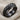 Two row cable ring in black rhodium, front view