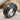 Wheat Leaf Cross Ring, black rhodium, studio product photo