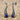Lapis Comet Trail Drop Earring, oxidized, product photo on sand