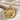 Olive branch medallion pendant, gold vermeil, front view