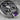 Bat Amethyst Crest Earring, oxidized silver, close-up of bat and amethyst detail