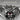 Bat Garnet Scepter Pendant, oxidized silver, close-up view of garnet setting