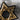 Deco Interlocking Star of David Pendant, oxidized silver, angled close-up view