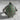 Green Stone Sea Turtle Ring, oxidized silver, close-up of stone shell and head