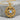 Celtic Interlace Quartz Pendant, gold vermeil, angled studio view
