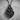 Celtic Heart Knot Crest Pendant in black rhodium plated silver, front view