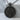 Triskele Rope Border Pendant, black rhodium, front product view