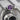Bird Skull Amethyst Arch Pendant, oxidized silver, close-up of skull and amethyst