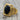 Onyx Saddle Buckle Ring, product photo in gold vermeil