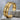 Hammered Rift Ridge Bracelet, gold vermeil, front product view