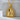 Irish Shamrock Arch Pendant, gold vermeil, angled product photo