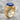 Lapis Byzantine Acanthus Ring, gold vermeil, studio view