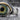 Evil Eye Golden Lid Ring, oxidized silver, close-up of eye detail