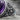 Amethyst Iris Shoulder Ring, oxidized silver, close-up of amethyst cabochon and iris shoulder