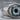 Evil Eye Night Horizon Ring, oxidized, close-up of realistic blue iris detail