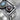 Labradorite Garnet Rivet Ring, oxidized silver, close-up of gemstones and rivet details